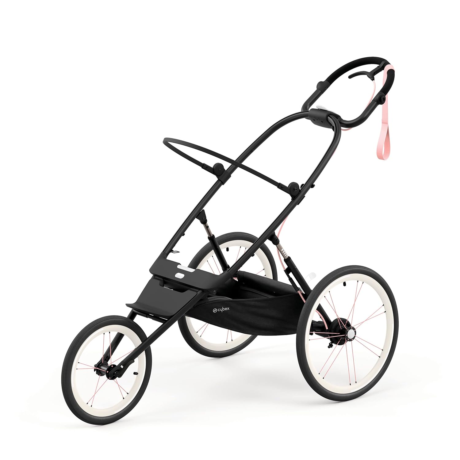Cybex AVI Jogging Stroller Frame in Black + Pink