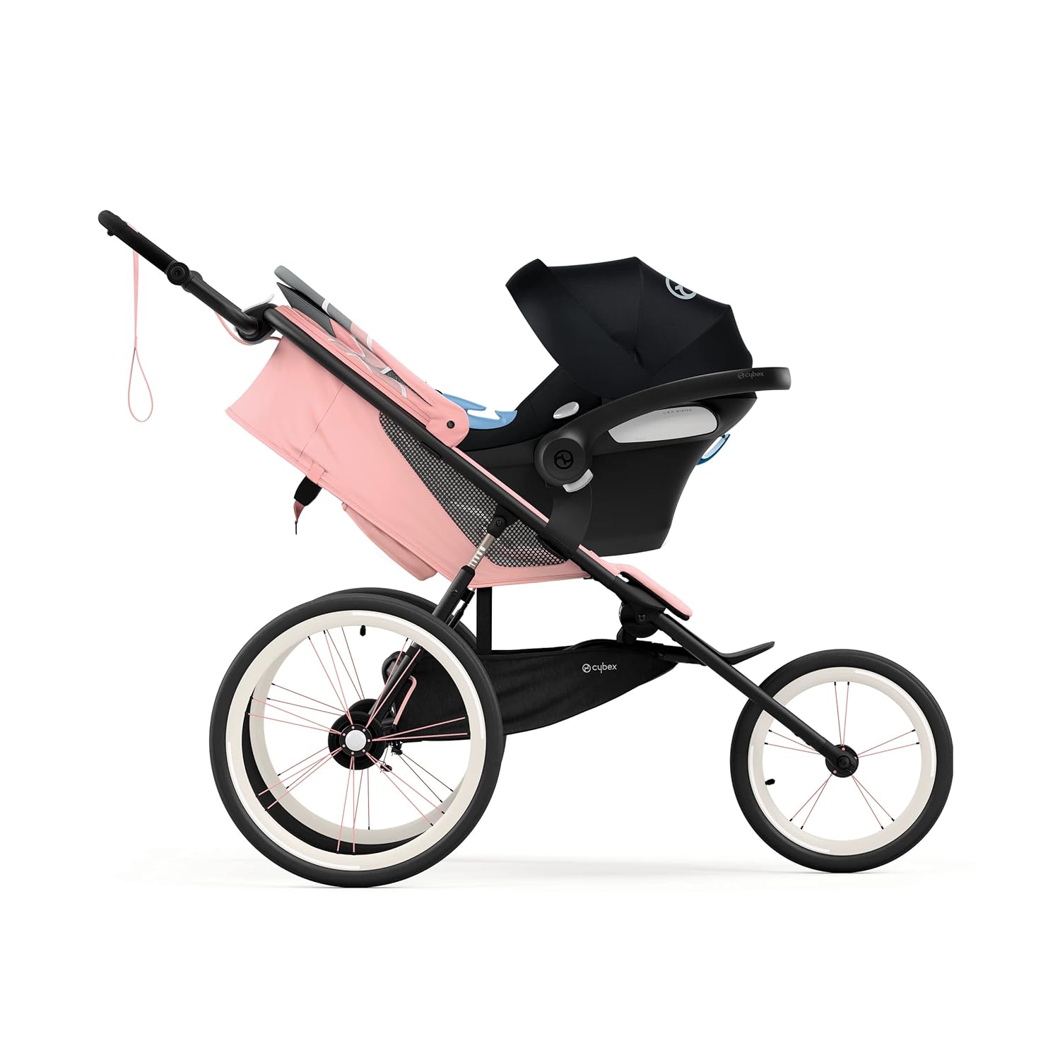 Cybex AVI Jogging Stroller Frame in Black + Pink