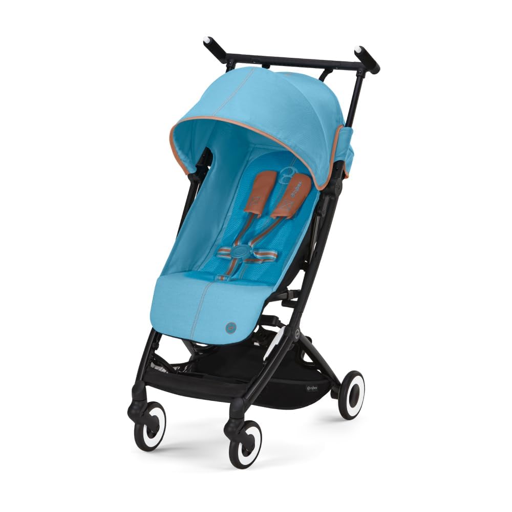 Cybex Libelle Lightweight pockit Travel Baby Stroller - Carry-On Compliant Compact Fold, One-Hand Adjustable Recline - Compatible with CYBEX Car Seats, Moon Black