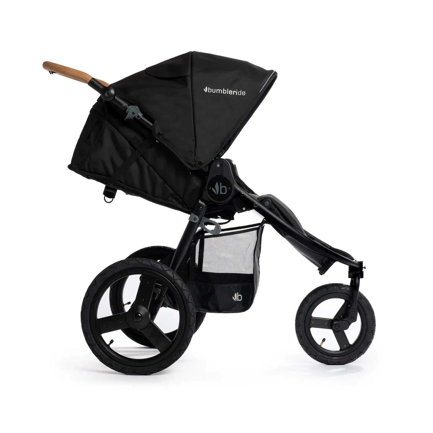 Bumbleride Speed Jogging Stroller - Eco-Friendly Stroller for Newborns and Toddlers with All-Wheel Suspension, Air-Filled Tires, and Steering Settings - Black
