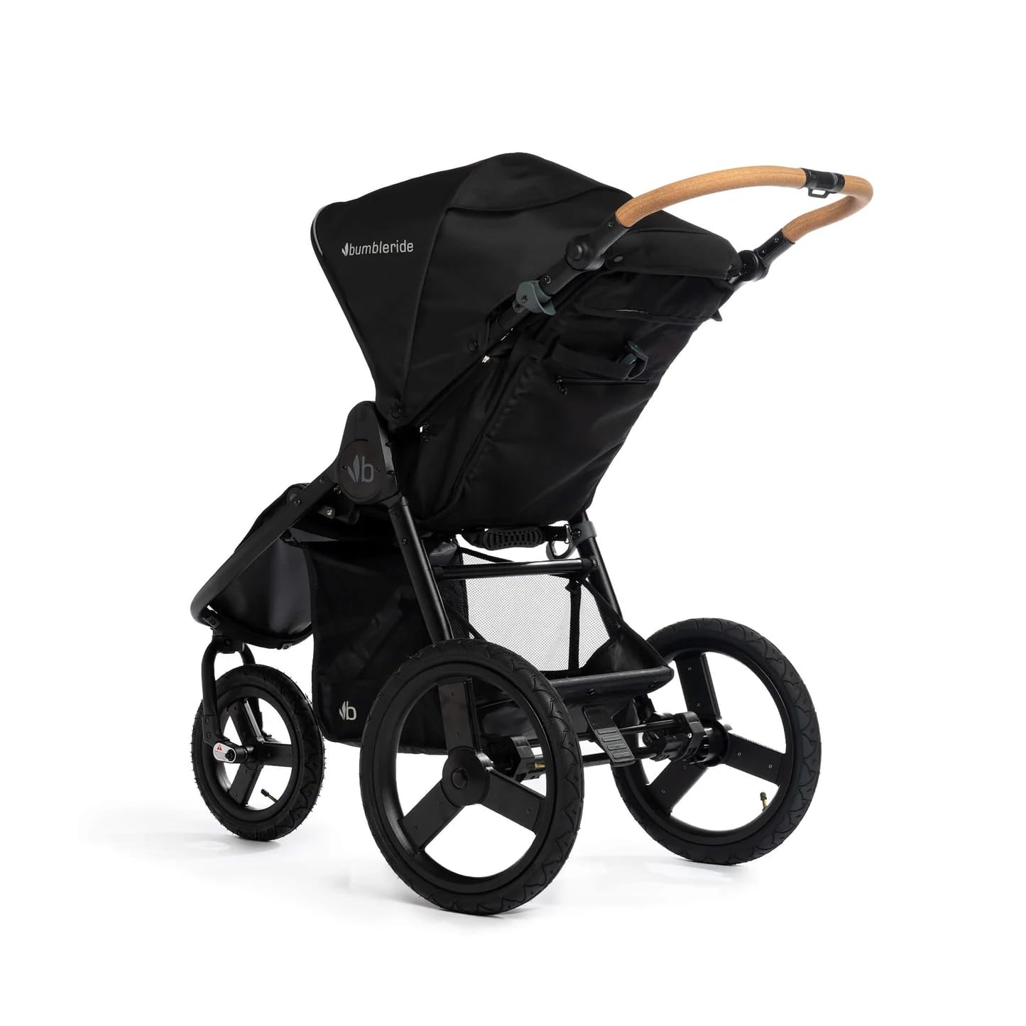 Bumbleride Speed Jogging Stroller - Eco-Friendly Stroller for Newborns and Toddlers with All-Wheel Suspension, Air-Filled Tires, and Steering Settings - Black