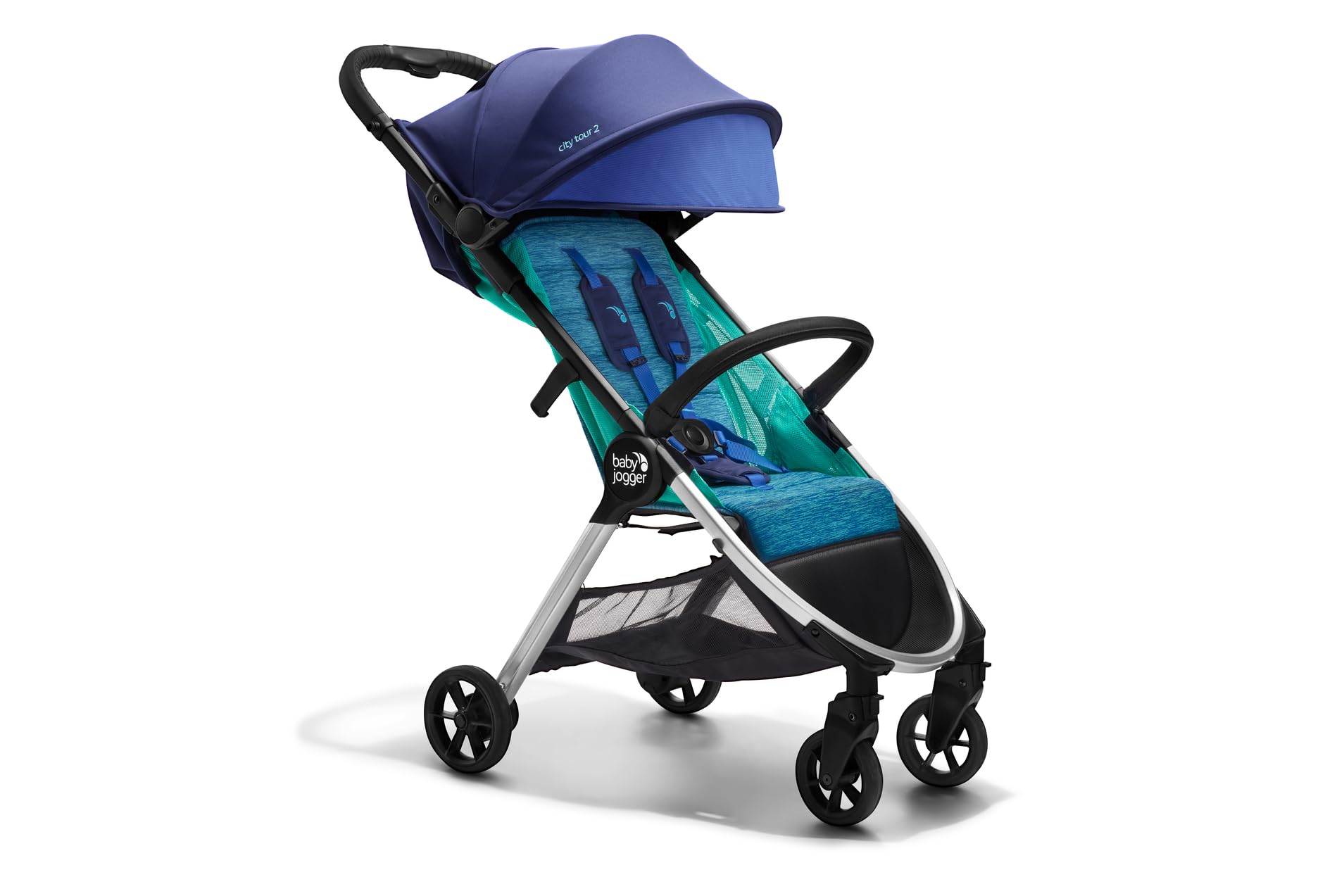 Baby Jogger City Tour 2 Ultra-Compact Carry-On Approved Travel Stroller in Pitch Black Lightweight Easy Fold Ideal for Traveling and Everyday Adventures