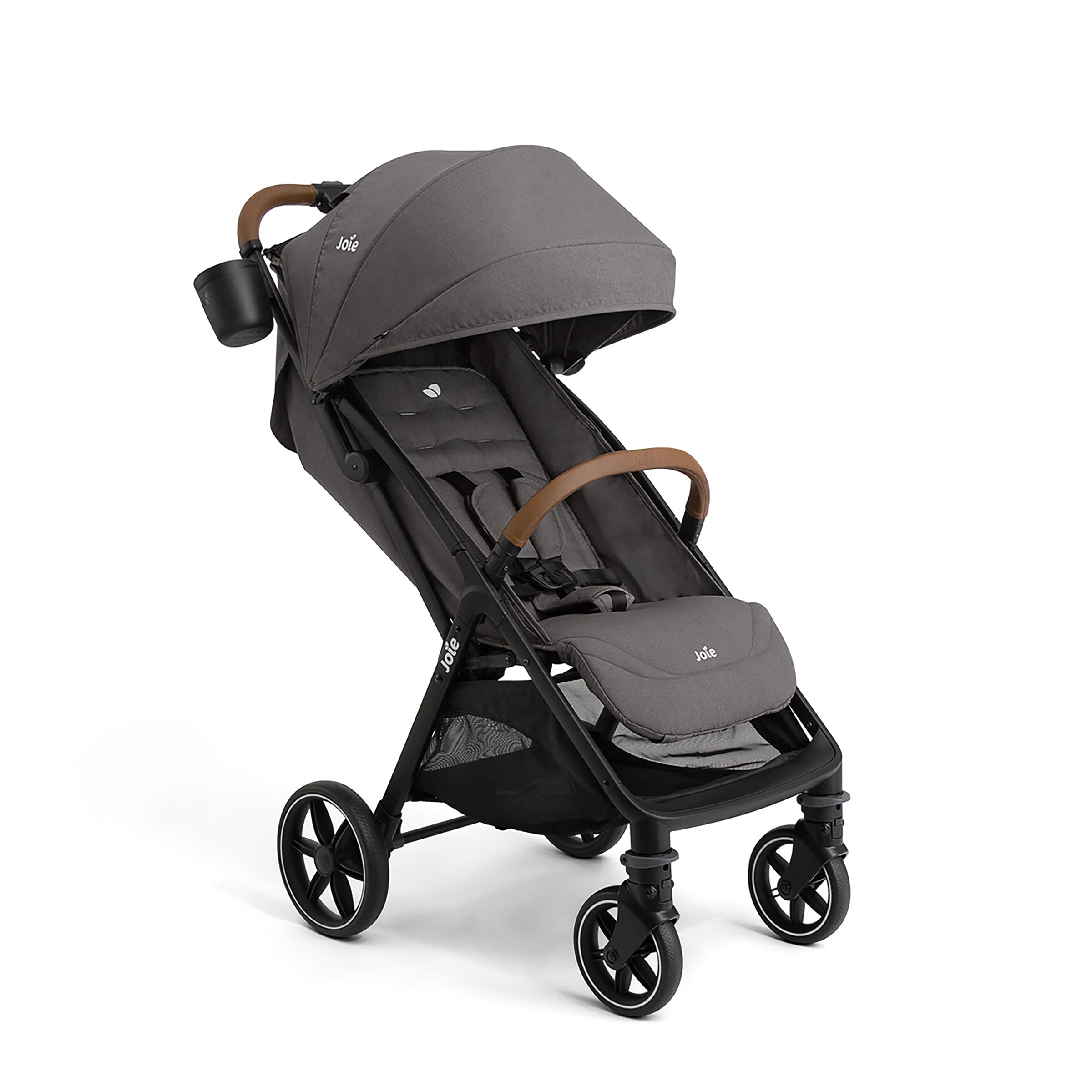 Joie Nutmeg Compact Stroller – Lightweight and Compact Stroller with One-Hand Fold (Shale)