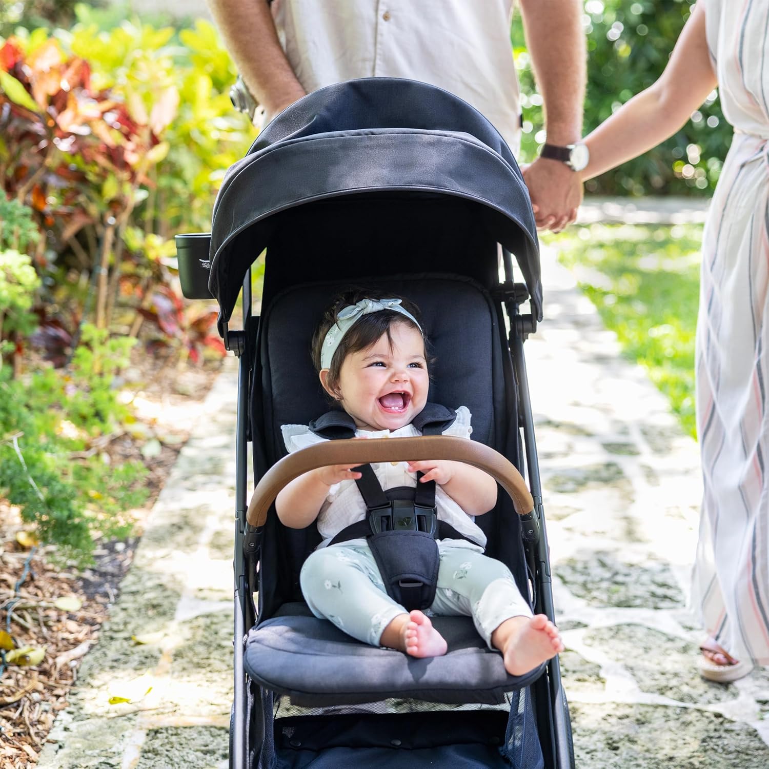 Joie Nutmeg Compact Stroller – Lightweight and Compact Stroller with One-Hand Fold (Shale)
