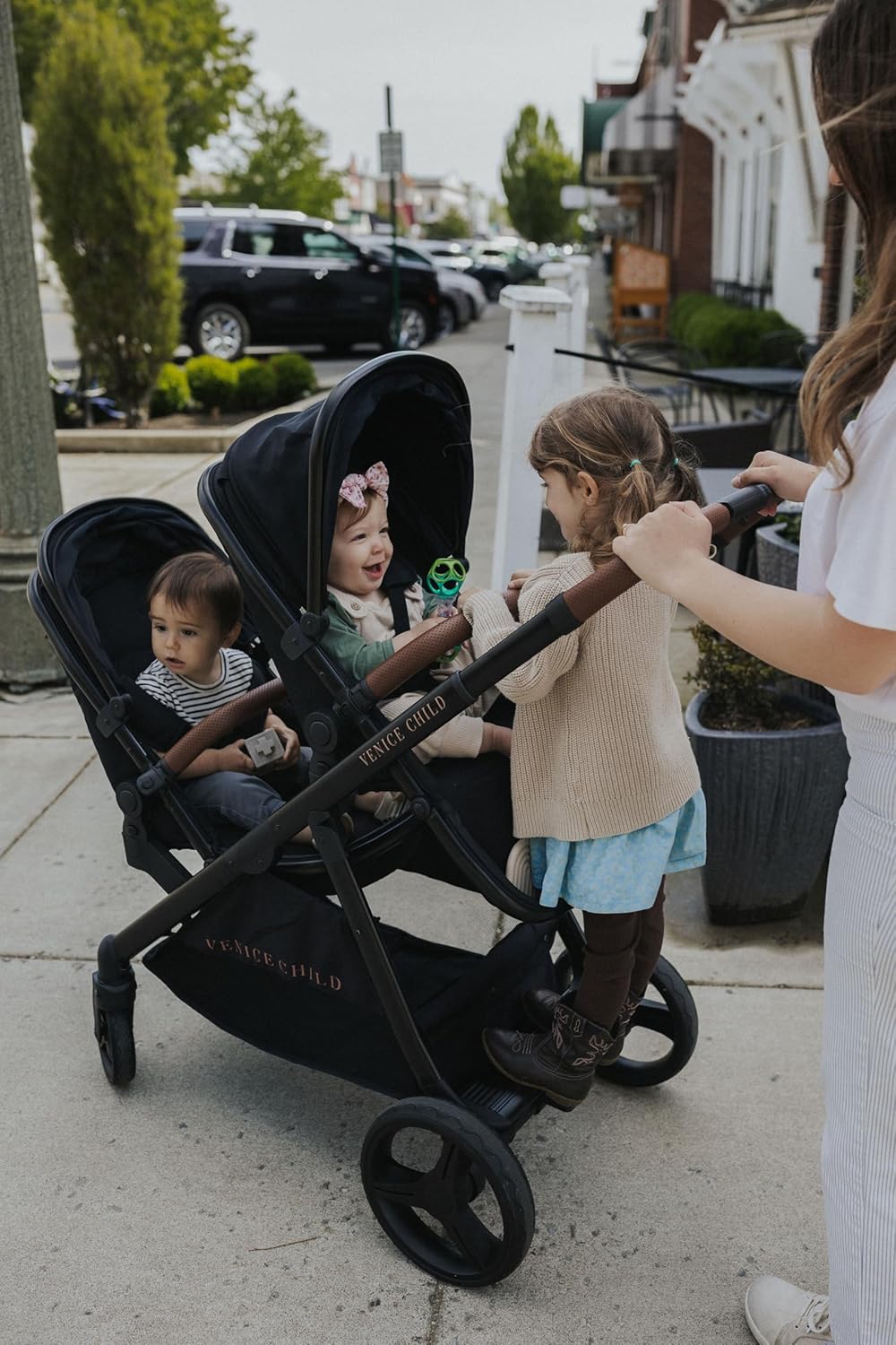 Venice Child Midnight Ventura Single to Double Sit-and-Stand Stroller & 2nd Toddler Seat (Package # 3)